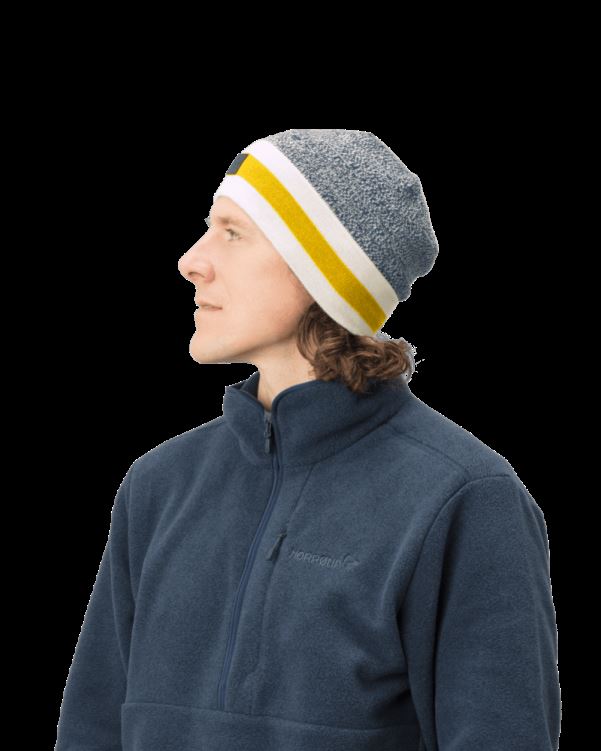 Norrona Unisex /29 Gemêleerde Gebreide Wollen Muts Vintage Indigo Blauw