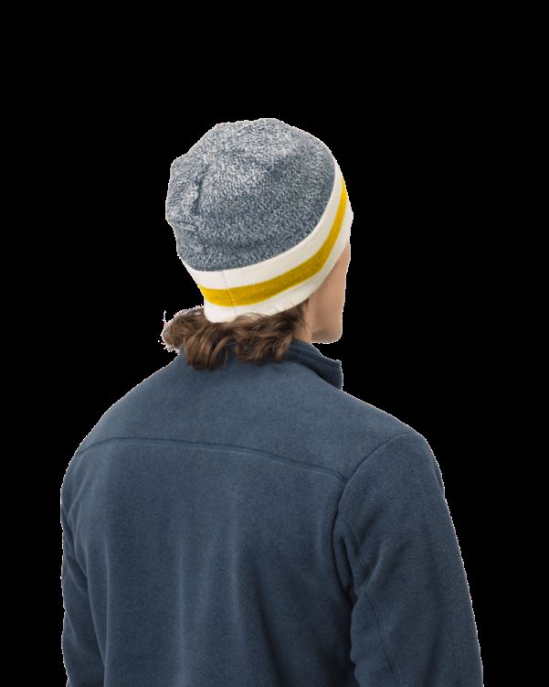 Norrona Unisex /29 Gemêleerde Gebreide Wollen Muts Vintage Indigo Blauw