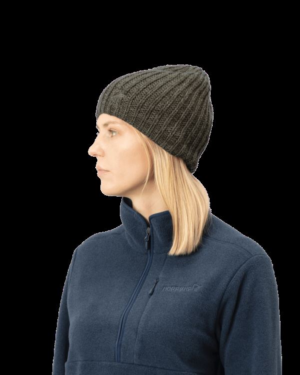 Norrona Unisex /29 Grof Gemêleerde Muts Castor Grijs