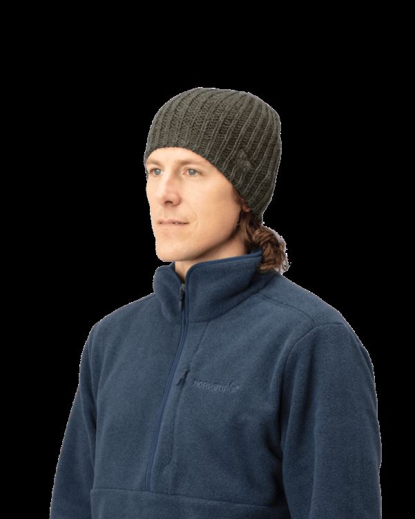 Norrona Unisex /29 Grof Gemêleerde Muts Castor Grijs