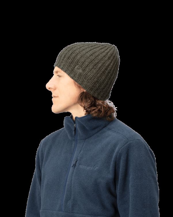 Norrona Unisex /29 Grof Gemêleerde Muts Castor Grijs