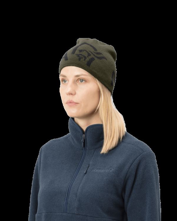 Norrona Unisex /29 Logo Muts Olijf Night/caviar