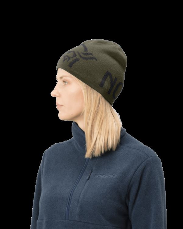 Norrona Unisex /29 Logo Muts Olijf Night/caviar