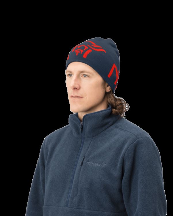 Norrona Unisex /29 Logo Beanie Indigo Night/arednalin