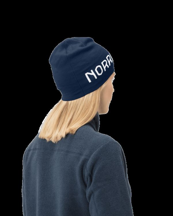 Norrona Unisex /29 Dunne Logo Beanie Indigo Night/whisper White