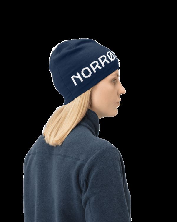 Norrona Unisex /29 Dunne Logo Beanie Indigo Night/whisper White
