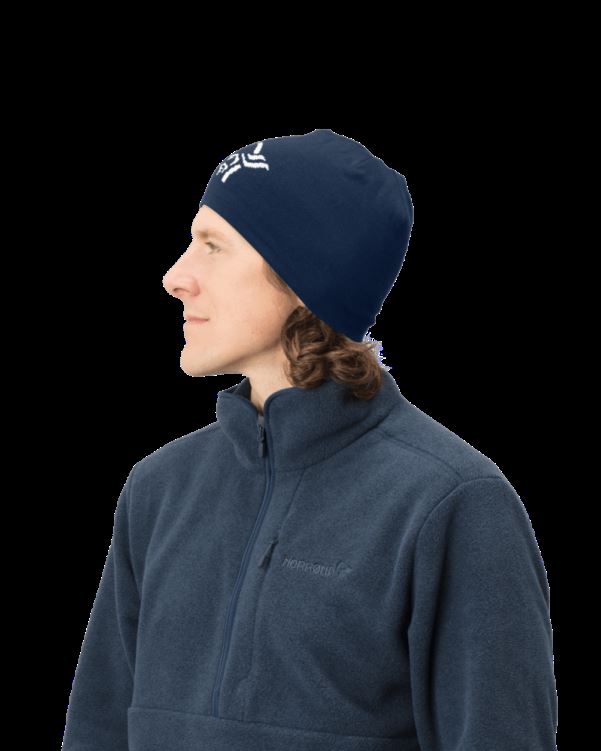 Norrona Unisex /29 Dunne Logo Beanie Indigo Night/whisper White