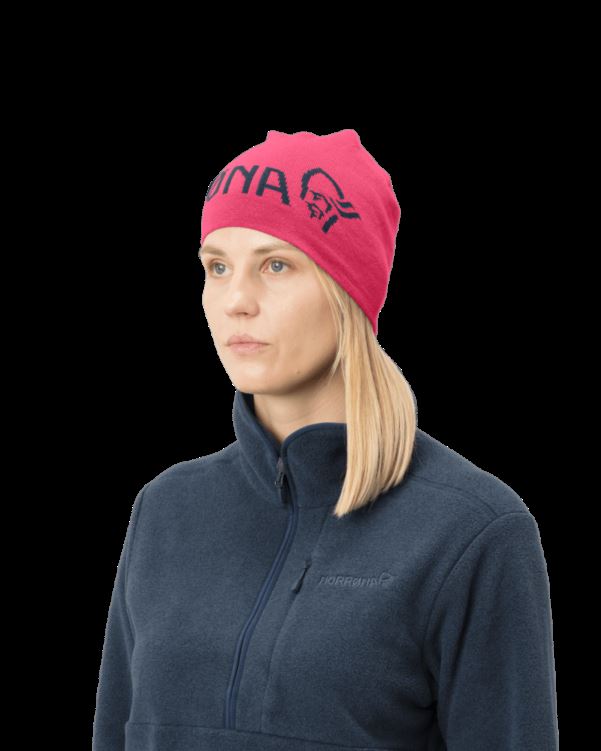 Norrona Unisex /29 Dun Logo Beanie Kamperfoelie Roze
