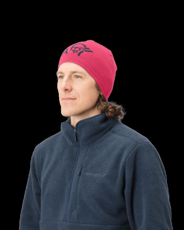 Norrona Unisex /29 Dun Logo Beanie Kamperfoelie Roze