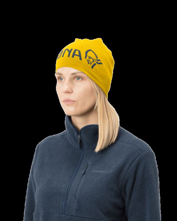 Norrona Unisex /29 Dunne Logo Muts Zwavel
