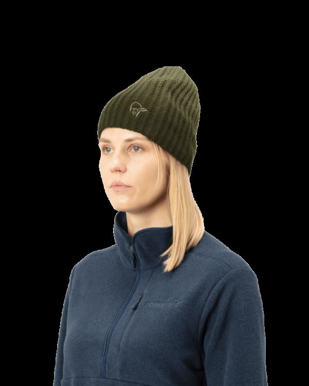 Norrona Unisex /29 Chunky Dip Dye Beanie Olijf Nacht