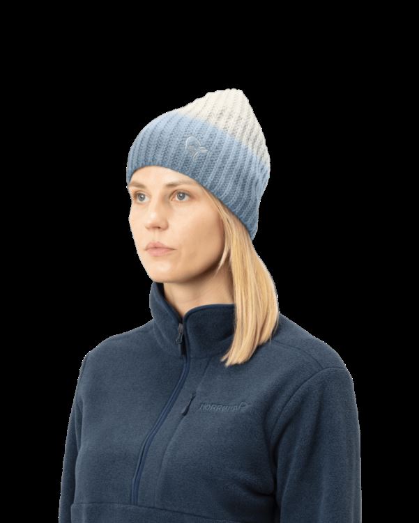 Norrona Unisex /29 Chunky Dip Dye Beanie Indigo Night/snowdrop