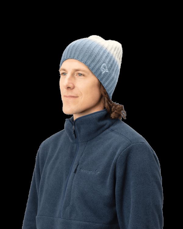 Norrona Unisex /29 Chunky Dip Dye Beanie Indigo Night/snowdrop