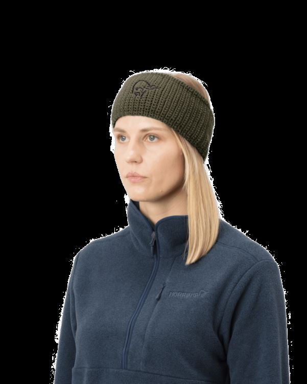 Norrona Unisex /29 Logo Hoofdband Olijfgroen Nacht