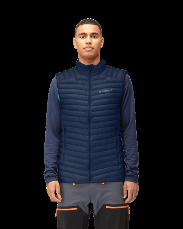 Norrona Heren Trollveggen Superlight Down850 Vest Indigo Nachtblauw