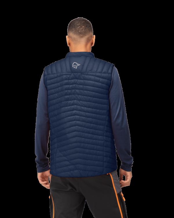 Norrona Heren Trollveggen Superlight Down850 Vest Indigo Nachtblauw