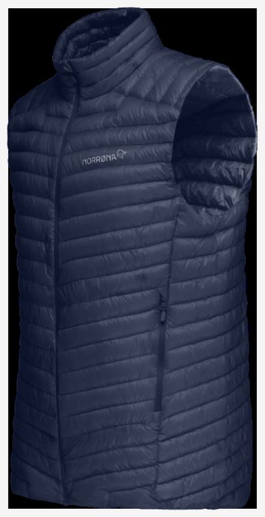 Norrona Heren Trollveggen Superlight Down850 Vest Indigo Nachtblauw