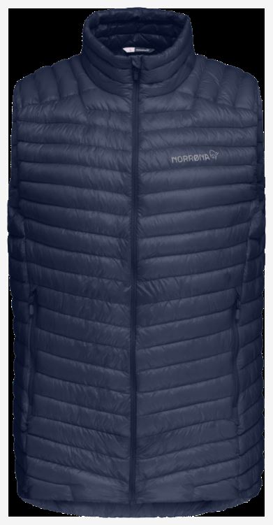 Norrona Heren Trollveggen Superlight Down850 Vest Indigo Nachtblauw