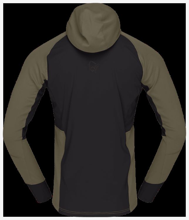 Norrona Heren Senja Warm1 Hood Olijf Nacht