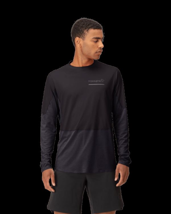 Norrona Heren Senja Equalizer Lichtgewicht Kaviaarzwart Met Lange Mouwen