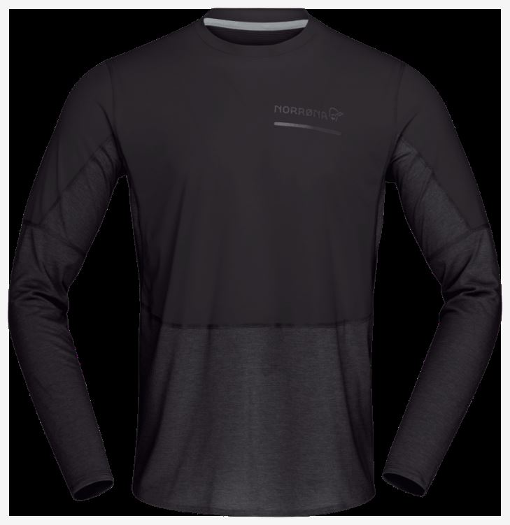 Norrona Heren Senja Equalizer Lichtgewicht Kaviaarzwart Met Lange Mouwen