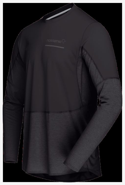 Norrona Heren Senja Equalizer Lichtgewicht Kaviaarzwart Met Lange Mouwen