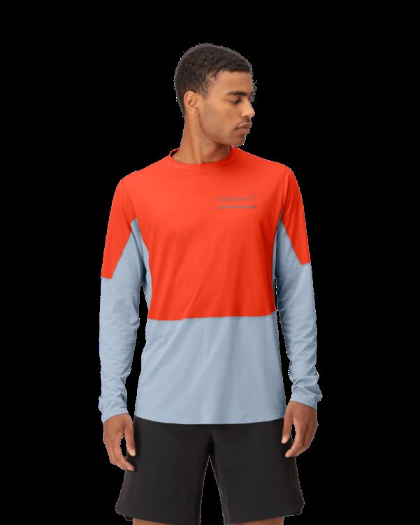 Norrona Heren Senja Equalizer Lichtgewicht Adrenaline Rood Met Lange Mouwen