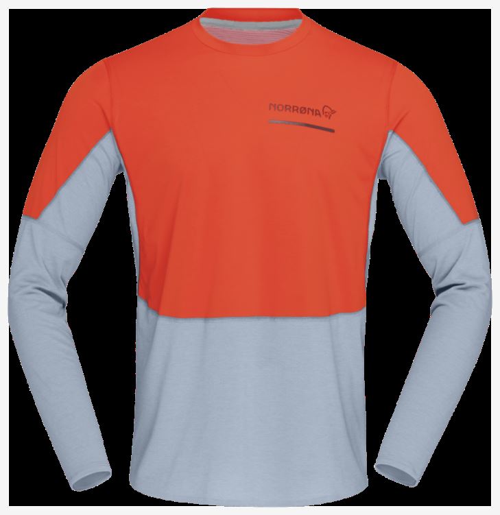 Norrona Heren Senja Equalizer Lichtgewicht Adrenaline Rood Met Lange Mouwen