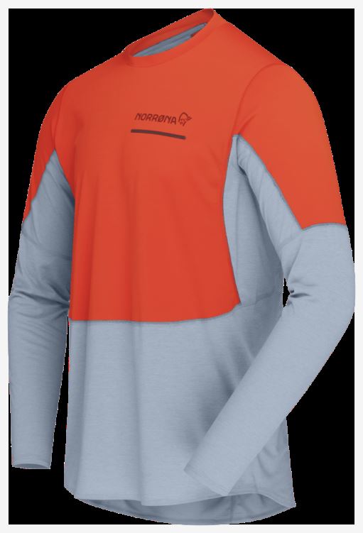 Norrona Heren Senja Equalizer Lichtgewicht Adrenaline Rood Met Lange Mouwen