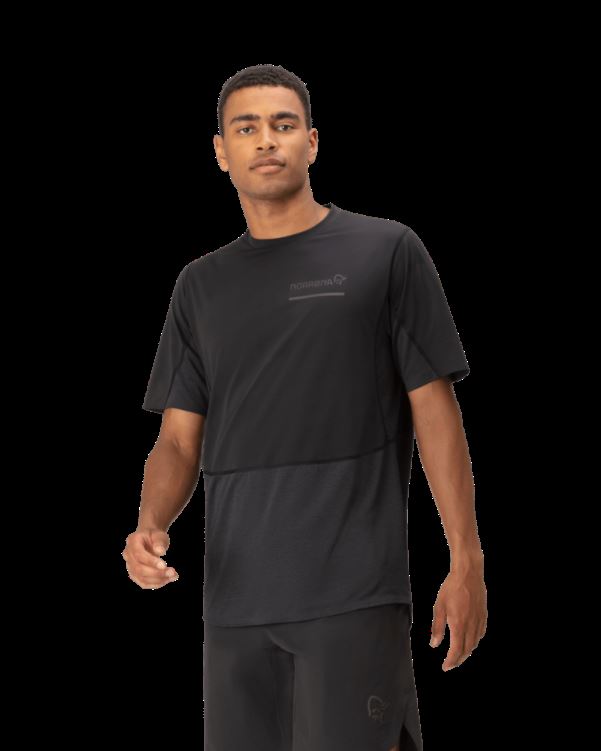 Norrona Heren Senja Equalizer Lichtgewicht T-shirt Caviar Zwart