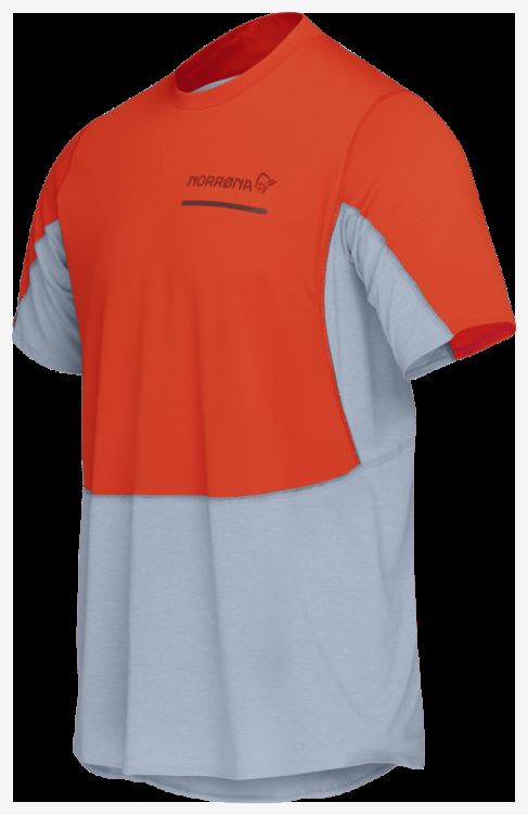 Norrona Heren Senja Equalizer Lichtgewicht T-shirt Adrenaline Rood