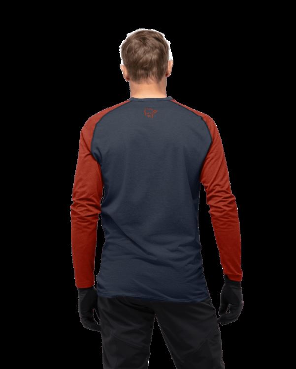 Norrona Heren Fjr Equalizer Lichtgewicht Rooibos Thee/indigo Nacht Met Lange Mouwen