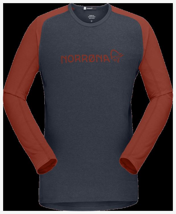 Norrona Heren Fjr Equalizer Lichtgewicht Rooibos Thee/indigo Nacht Met Lange Mouwen