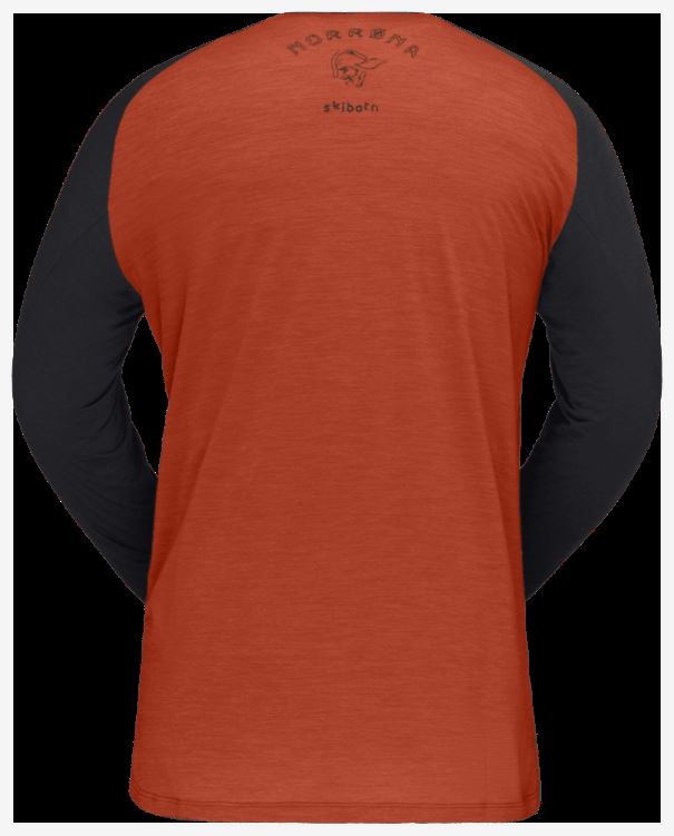 Norrona Heren Skibotn Wollen 3/4 T-shirt Rooibos Thee