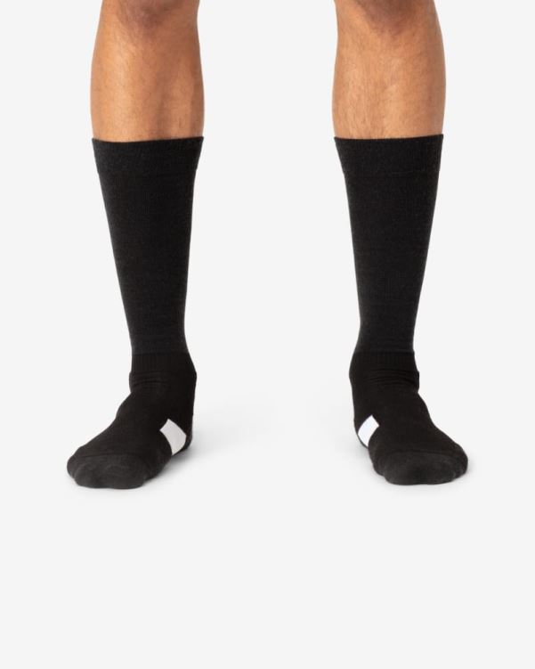 Norrona Unisex Senja Merino Lichtgewicht Sokken Lang Caviar Zwart