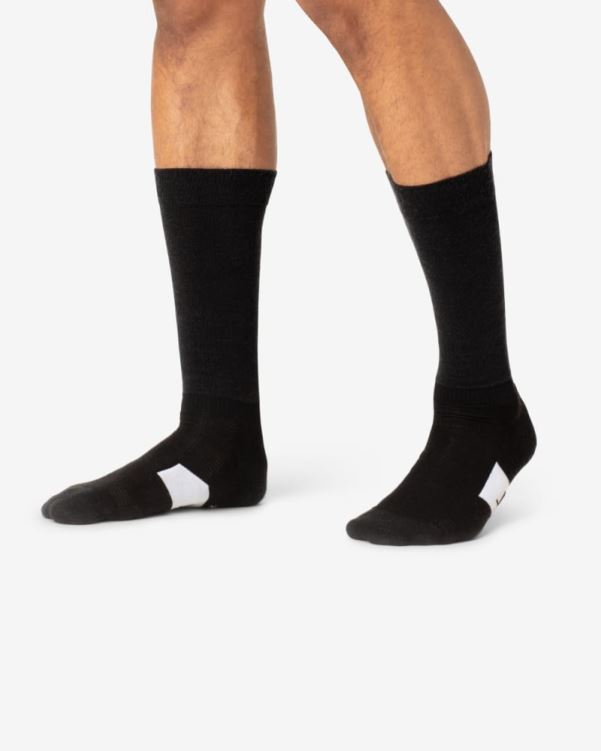 Norrona Unisex Senja Merino Lichtgewicht Sokken Lang Caviar Zwart