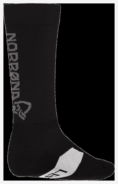 Norrona Unisex Senja Merino Lichtgewicht Sokken Lang Caviar Zwart