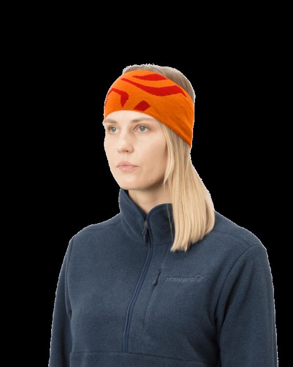 Norrona Unisex /29 Mega Logo Hoofdband Oranje Popsicle/arednalin