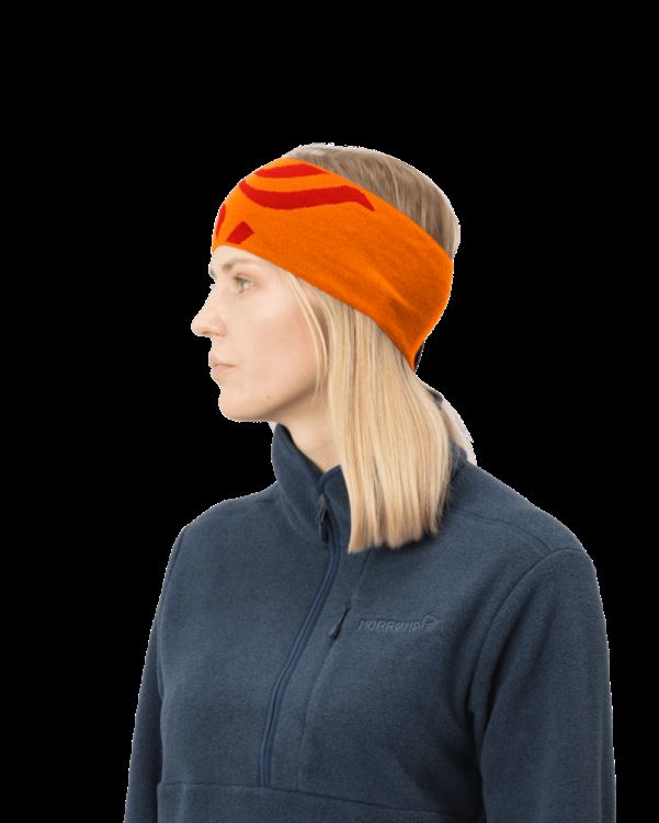 Norrona Unisex /29 Mega Logo Hoofdband Oranje Popsicle/arednalin