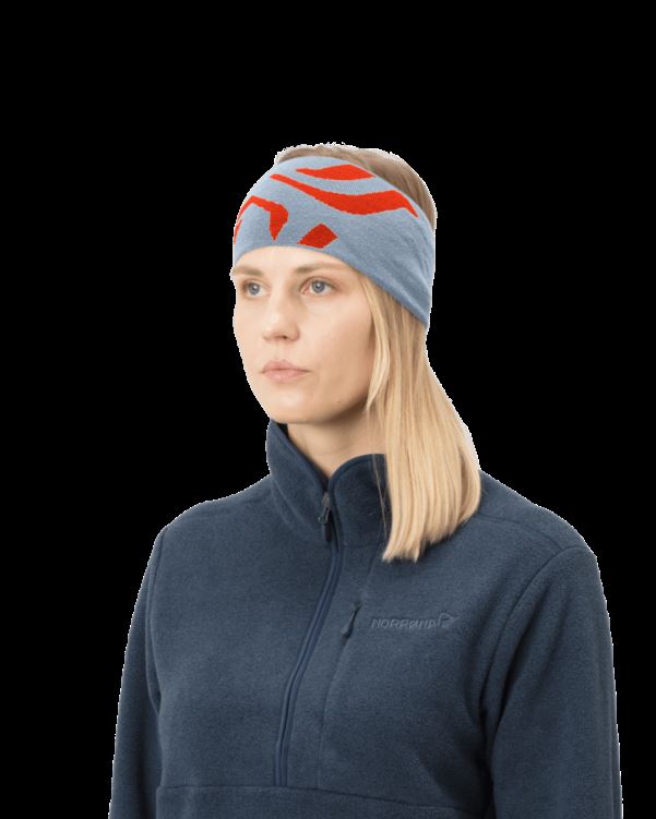 Norrona Unisex /29 Mega Logo Hoofdband Blauwe Mist