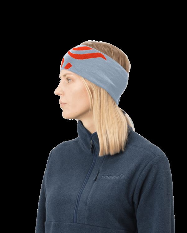 Norrona Unisex /29 Mega Logo Hoofdband Blauwe Mist