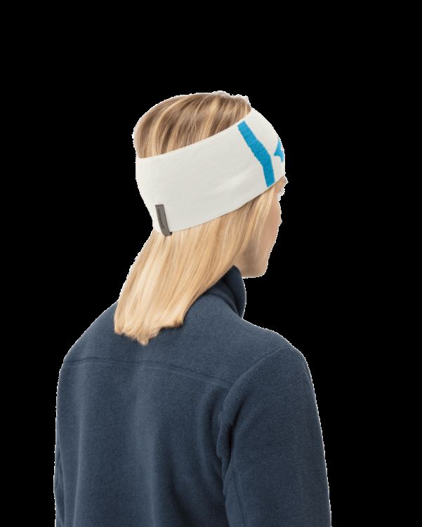 Norrona Unisex /29 Mega Logo Hoofdband Snowdrop/aquarius