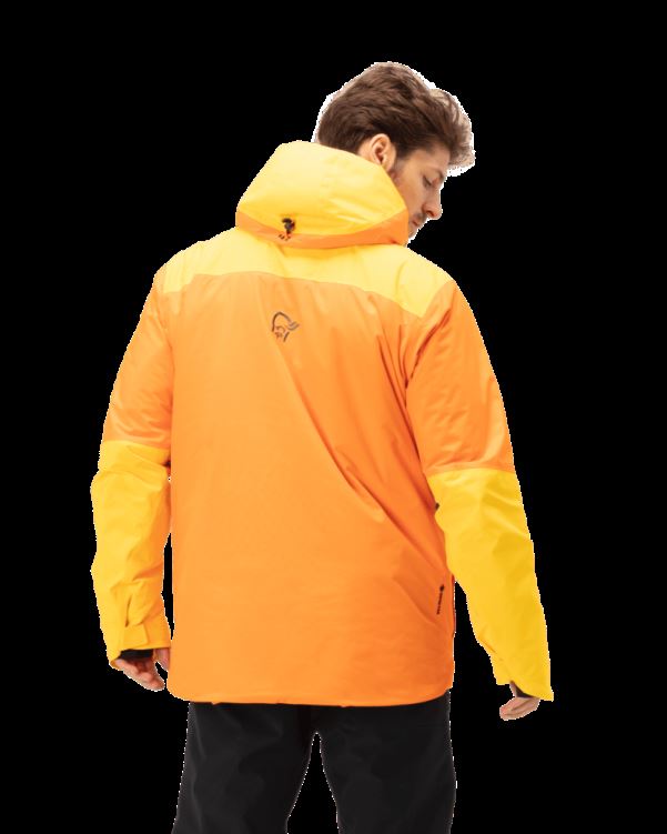 Norrona Heren Lofoten Gore-tex Thermo80 Jack Oranje Popsicle/lemon Chrome