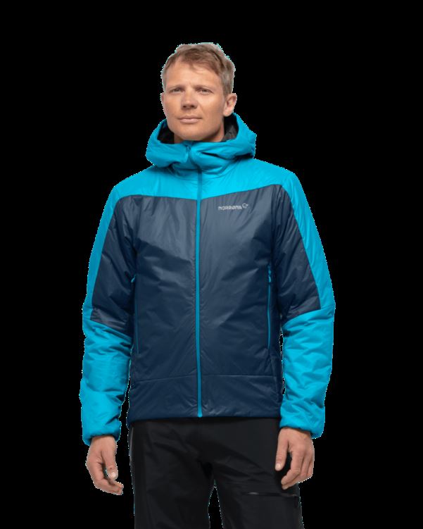 Norrona Heren Falketind Thermo60 Hood Hawaiian Surf/indigo Night