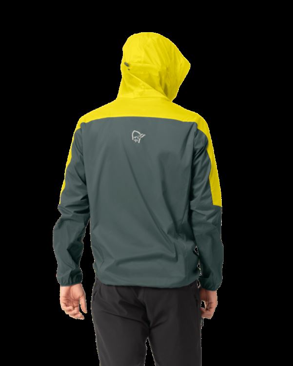 Norrona Heren Falketind Aero60 Hood Sulfur Spring/north Atlantic