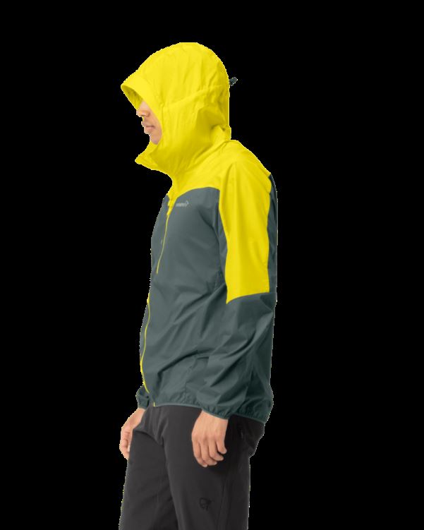 Norrona Heren Falketind Aero60 Hood Sulfur Spring/north Atlantic