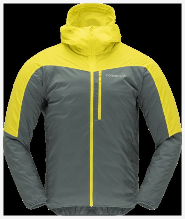 Norrona Heren Falketind Aero60 Hood Sulfur Spring/north Atlantic