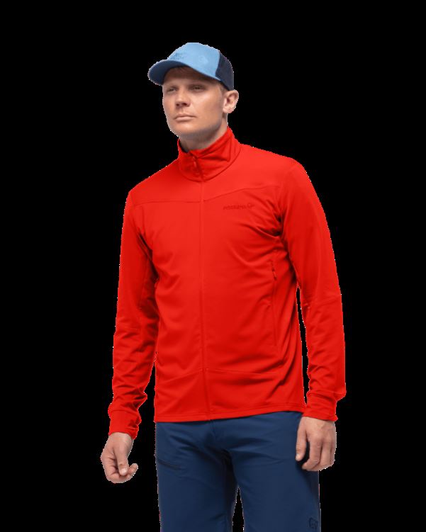 Norrona Heren Falketind Warm1 Stretch Jack Adrenaline Rood