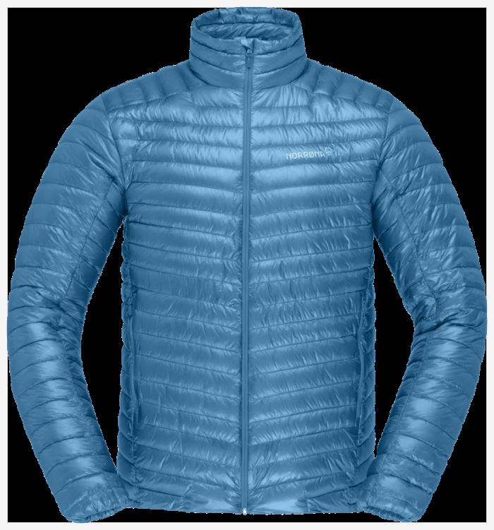 Norrona Heren Trollveggen Superlight Down850 Jas Hawaiian Surf Blauw