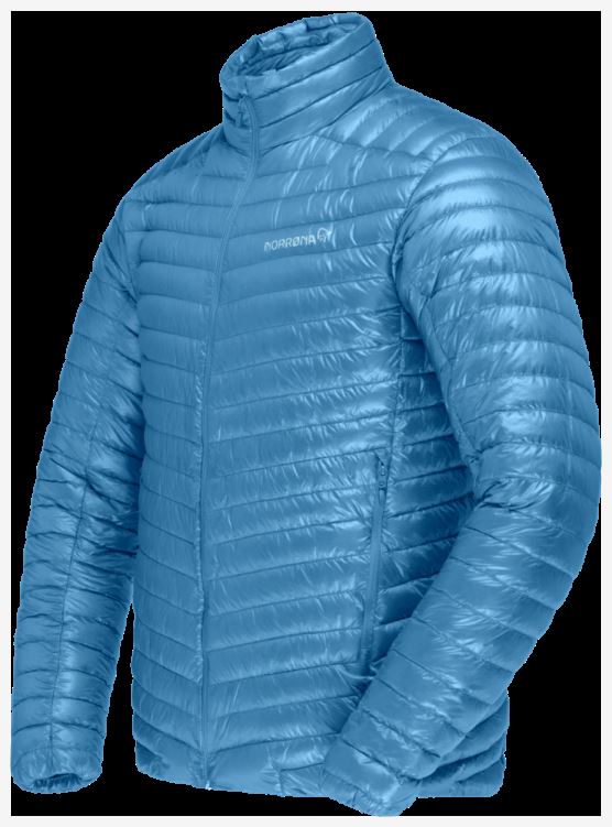 Norrona Heren Trollveggen Superlight Down850 Jas Hawaiian Surf Blauw
